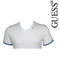 GUESS - T-SHIRT NEW SHINY BLANC