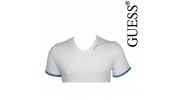 GUESS - T-SHIRT NEW SHINY BLANC