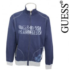 GUESS - VESTE ZIPPEE MARINE MIX AND MATCH