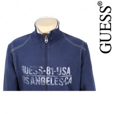 GUESS - VESTE ZIPPEE MARINE MIX AND MATCH