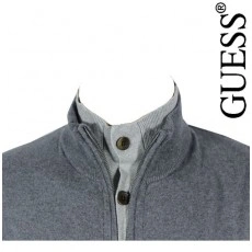 GUESS - VESTE ZIPPEE ET BOUTONNÉE GRISE 