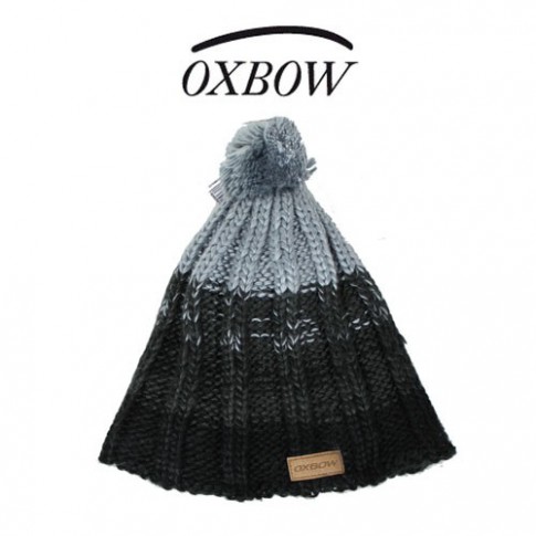 OXBOW , BONNET GROSSE MAILLE AVEC POMPON BAUAN NOIR
