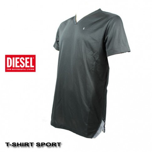 DIESEL -  TEE-SHIRT SPORT GRIS MAGLIA