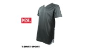 DIESEL -  TEE-SHIRT SPORT GRIS MAGLIA