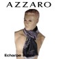 AZZARO - ECHARPE BRODEE ANTHRACITE EN VISCOSE