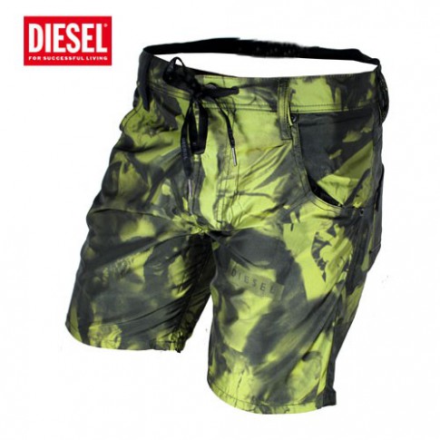 DIESEL - SHORT DE BAIN ET DE VILLE KROOBEACH JAUNE/NOIR
