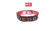 DIESEL - BRACELET ADISO CUIR BORDEAU SATINE