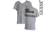GUESS - T SHIRT ROCK SAILOR BLANC COL EN V