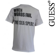 GUESS - T SHIRT ROCK SAILOR BLANC COL EN V