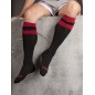 BARCODE - CHAUSSETTES FOOTBALL HAUTE NOIR/ROUGE BARCODE - CHAUSSETTES FOOTBALL HAUTE NOIR/ROUGE