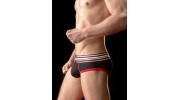 SLIP VICENTE ALL DAY NOIR / ROUGE - BARCODE