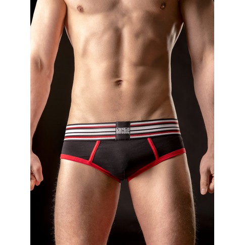SLIP VICENTE ALL DAY NOIR / ROUGE - BARCODE