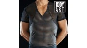 BODYART - T-SHIRT COL V DILINATA NOIR