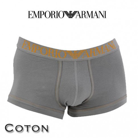 ARMANI - BOXER HOMME PARIGAMBA COTON GRIS 111866 4P540 04486