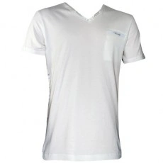 DIESEL - TEE SHIRT COTON ET SATIN  BLANC