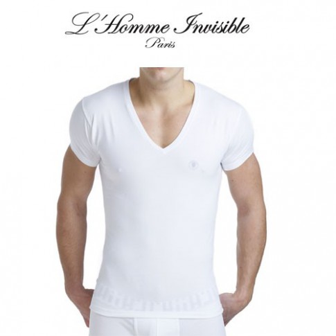 L'HOMME INVISIBLE - PERMANENT T SHIRT VN BLANC