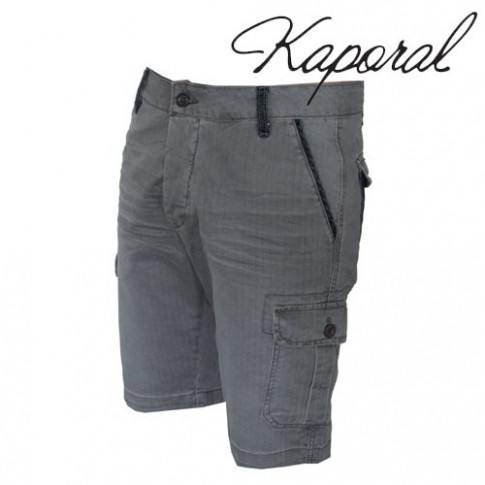 KAPORAL - BERMUDA DUMMEE EN COTON GRIS