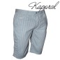 KAPORAL - BERMUDA NOLASE EN COTON RAYE BLANC / BLEU CIEL