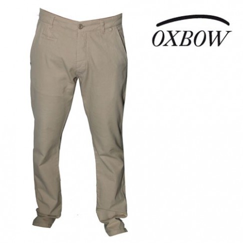 OXBOW - PANTALON EN LIN VEIZI COULEUR SABLE